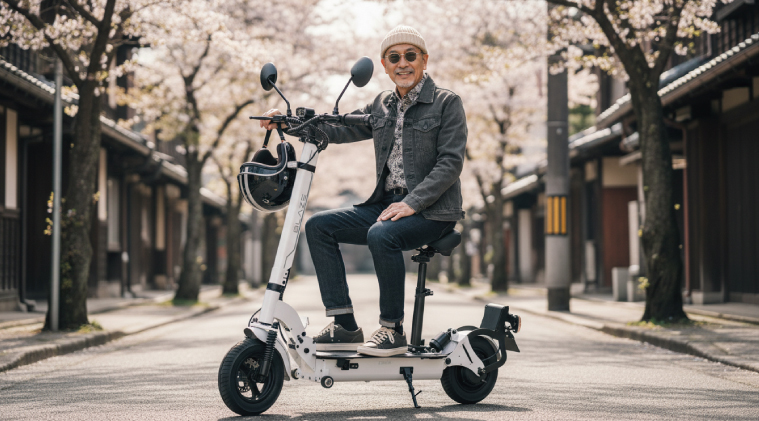 免許返納 免許不要の電動キックボード
BLAZE ブレイズ KICKBOARD EV BASIC MODELキックボードEV ベーシックモデル 特定小型原付