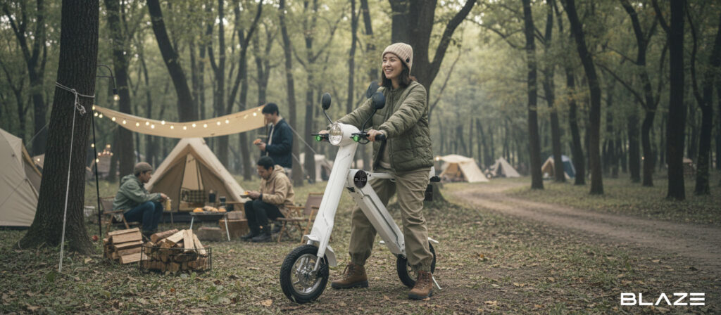 ブレイズ スマートEV 特定原付モデル　特定小型原付　折りたたみバイク　電動バイク　EV　キャンプ