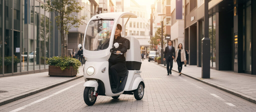 ブレイズ EVデリバリー ルーフ付き電動三輪スクーター