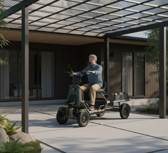 特定小型原付　小さな軽トラ　BLAZE e-CARGO ブレイズ イーカーゴの駐車イメージ