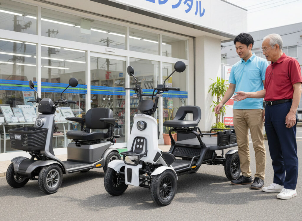 ブレイズ イーカーゴ　特定小型原付　福祉レンタル　介護レンタル　福祉用具　シニアカー　高齢者　介護　特定小型4輪　BLAZE e-CARGO EV　農家　農業　免許返納