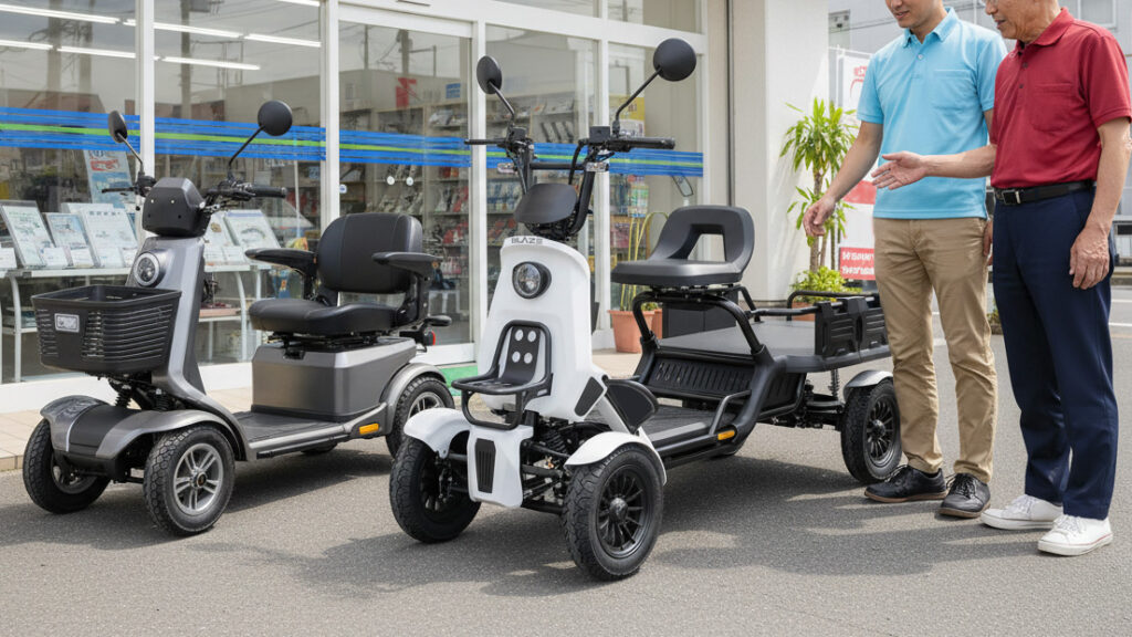 ブレイズ イーカーゴ　特定小型原付　福祉レンタル　介護レンタル　福祉用具　シニアカー　高齢者　介護　特定小型4輪　BLAZE e-CARGO EV　農家　農業　免許返納