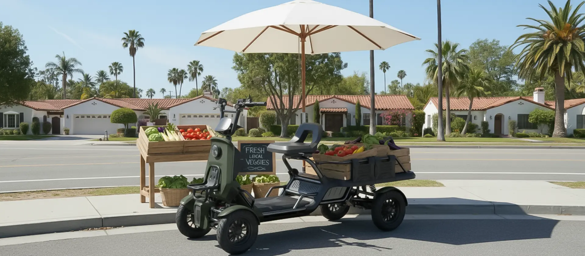 公園での移動販売シーン